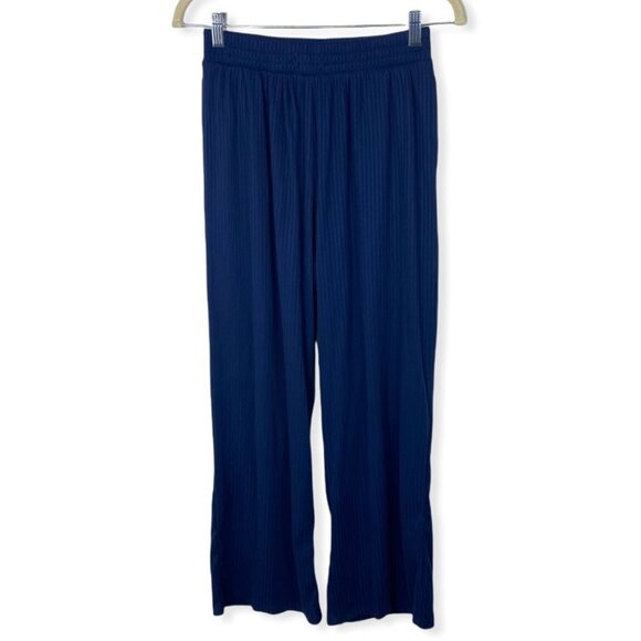 Nordstrom Socialite Wide Leg Blue Pants Loungewear Size Small 2020 Navy‎ Blue S - Picture 3 of 10
